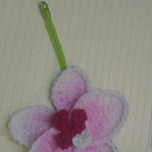 Crochet Orchid Flower Clip 🌸🎀