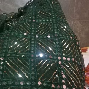 Dark Green Gown For Girls Totally New