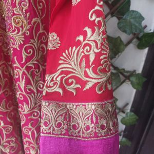 Red And Magenta Partywear Suit