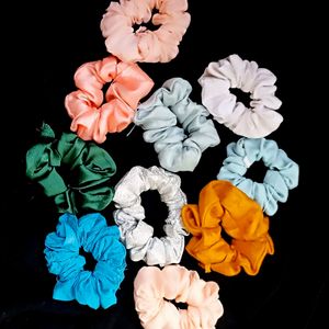 Pack Of 10 Scrunchies