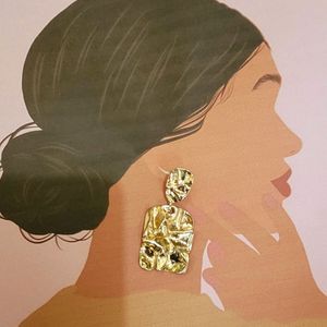 Abstract Earrings Gold