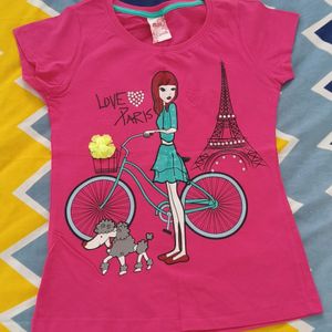 Girls Pink T-shirt with Design