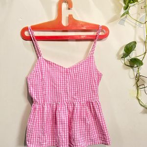 Pink Sleevless Top