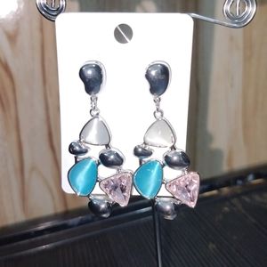 Korean Glass Stone Earring