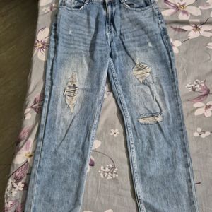 Mid Rise Boyfriend Fit Denim Jeans