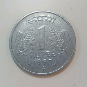 Rs 1 Coin, I997, Mexico Mint Mark