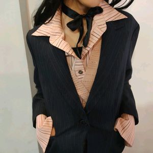 Black Oversized Women Blazer