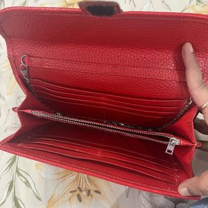 Red Clutch With String