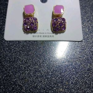 Unused Purple Studded Earrings