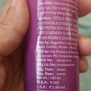 Sugarboo Curls Hair gel Citrus Hibiscus