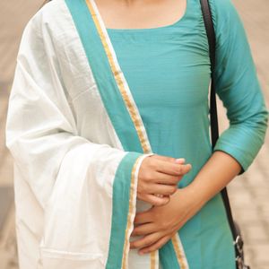 Raja Rani Nazriya Blue (Kurti+Dupatta)