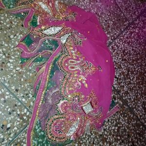 Rose Silk Suit Set With Dupatta