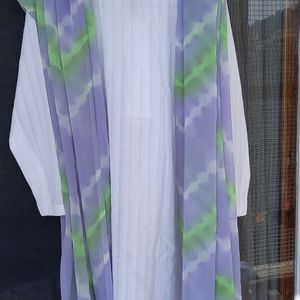 Stitched Lavender Chudidaar Suit Set With Dupatta