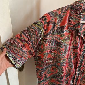 Paisley Printed Silk Shirt