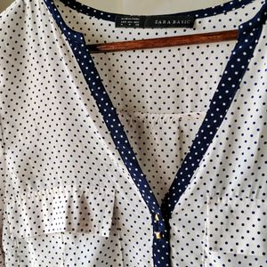 ZARA Polka Dot Top(Wore Once)