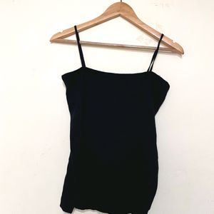 Black Ribbed Tank Top