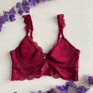 Beautiful Red Lace Padded Bra♥️