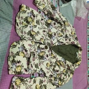 Women Imported Korean Floral Party Birthday Coat