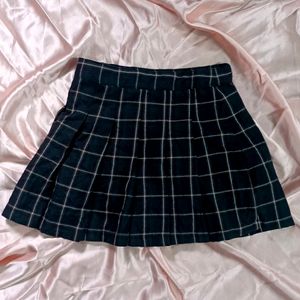 High Waist Pleated Mini Skirt