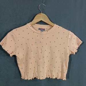 Light Orange Printed Top ( Women's)