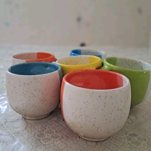 Ceramic Tea Cups Set Of 6