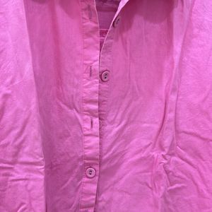 A Rose Pink Coloured Casual Shirt For Daily Wear