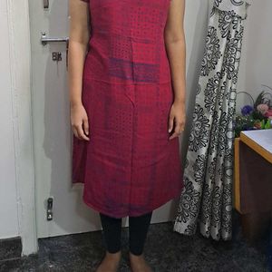 Rani Pink OR Burgundy Coloured Kurta(Fusion Brand)