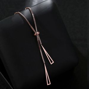 Designs & You Tassel Pull-out Necklace -Rose Gold