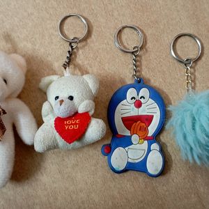 Set Of 5 Keychain Nd Teddy bear