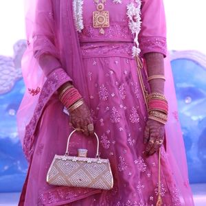 Onion Color Bridal Lehenga Set