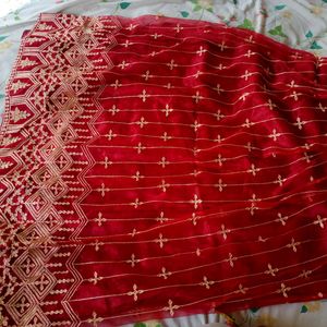 Red Lengha With Dupatta