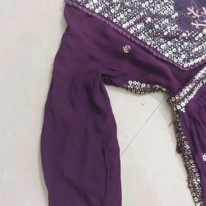 Nayra Cut With Golden Dupatta