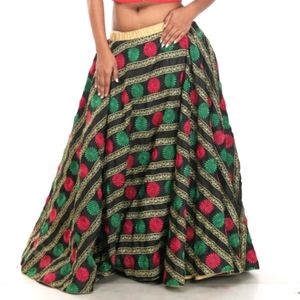 Designer Chanderi Silk Ethnic Skirt, New With Tag