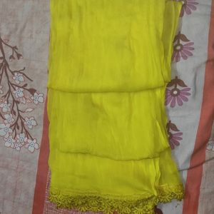 Lemon Yellow Coloured Dupatta