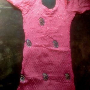 Pink Colour Stiched Kurti...