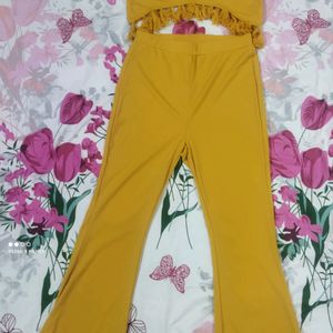 SHEIN Mustard Cord Set