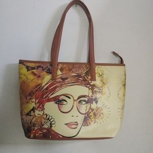 AUBREY Printed Fashion Tote Bag.