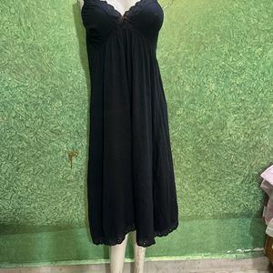 Black Color Cotton Dress