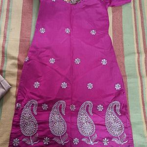 Pink Kurti N Bottom