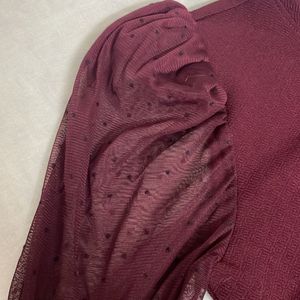 Ginger Unused Top fitted, Maroon Size S