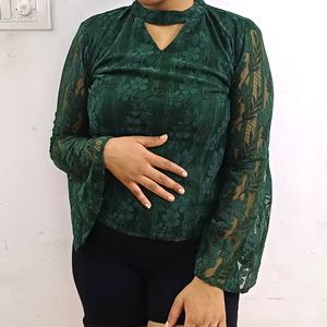 Dark Green Top