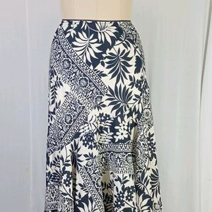 New B&W Floral Long Skirt