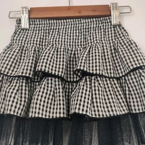 Black Check Skirt ( Girls)