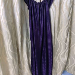 Purple Sexy Night Dress With Shrug