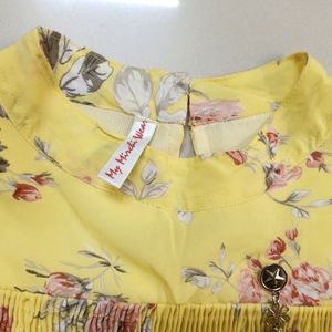 Fancy Yellow Top For Girls