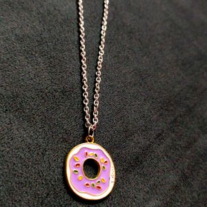 Doughnut Pendant Necklace