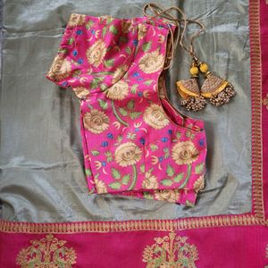 Designer Chanderi Silk Saree