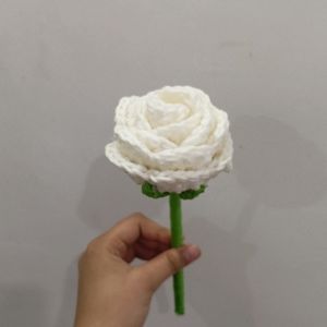 Crochet flower Rose Single Piece