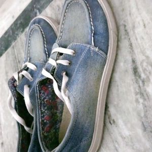 Blue Denim Sneakers For Women