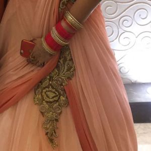 Its A Roka Gown In Peach Colour Very  Good Conditi